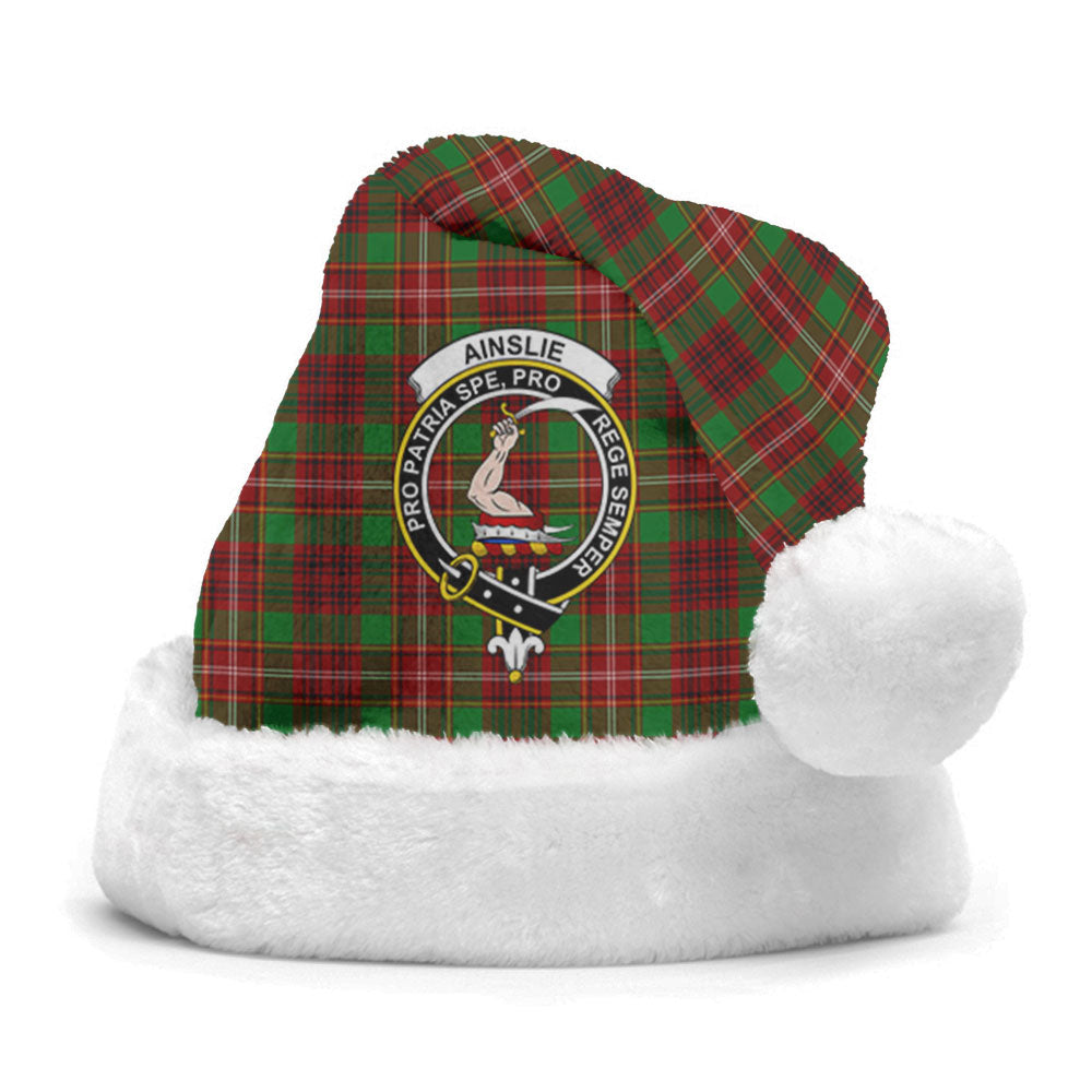 Ainslie Tartan Crest Christmas Hat