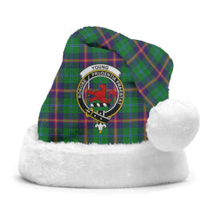 Young Modern Tartan Crest Christmas Hat