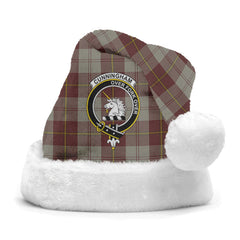 Cunningham Burgundy Dancers Tartan Crest Christmas Hat