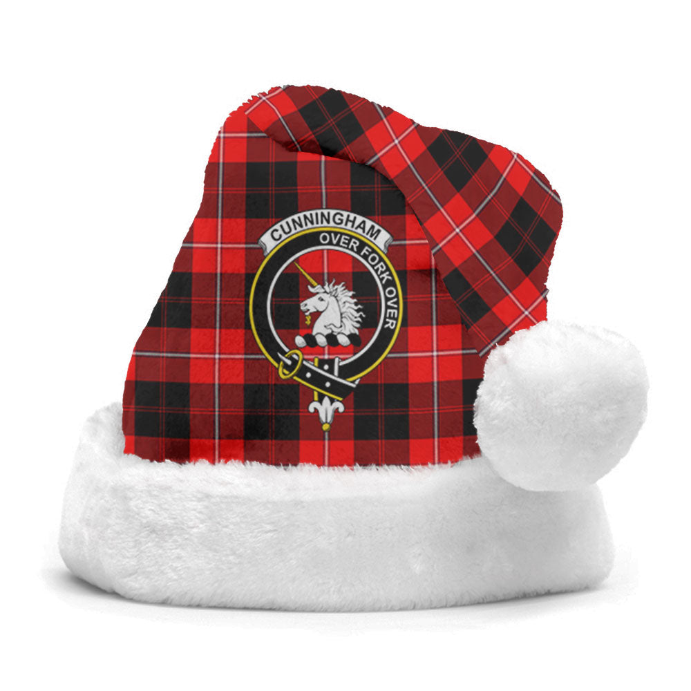 Cunningham Modern Tartan Crest Christmas Hat