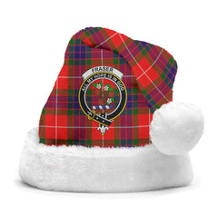 Fraser Tartan Crest Christmas Hat