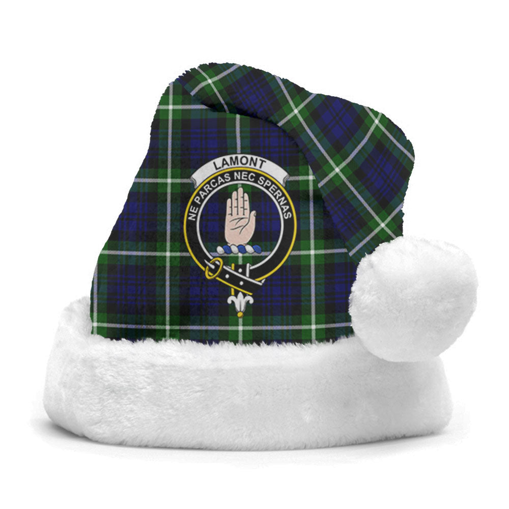 Lamont Modern Tartan Crest Christmas Hat