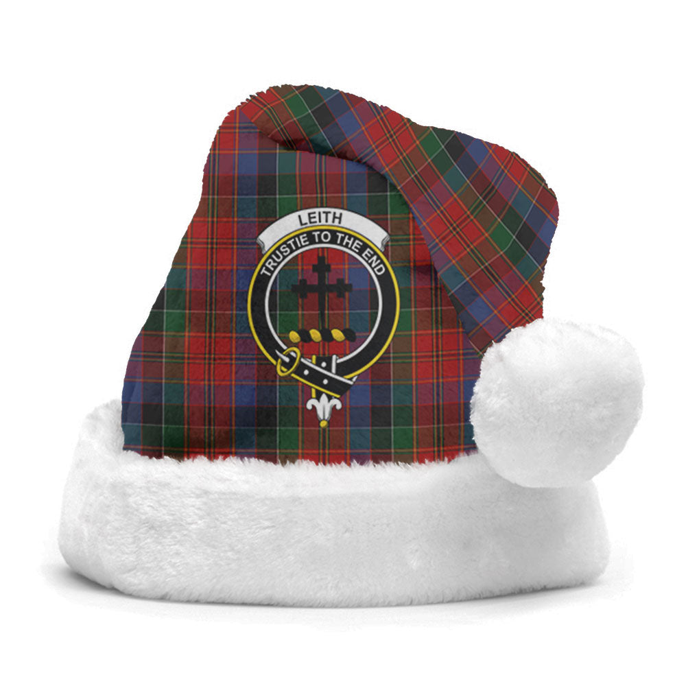 Leith Tartan Crest Christmas Hat