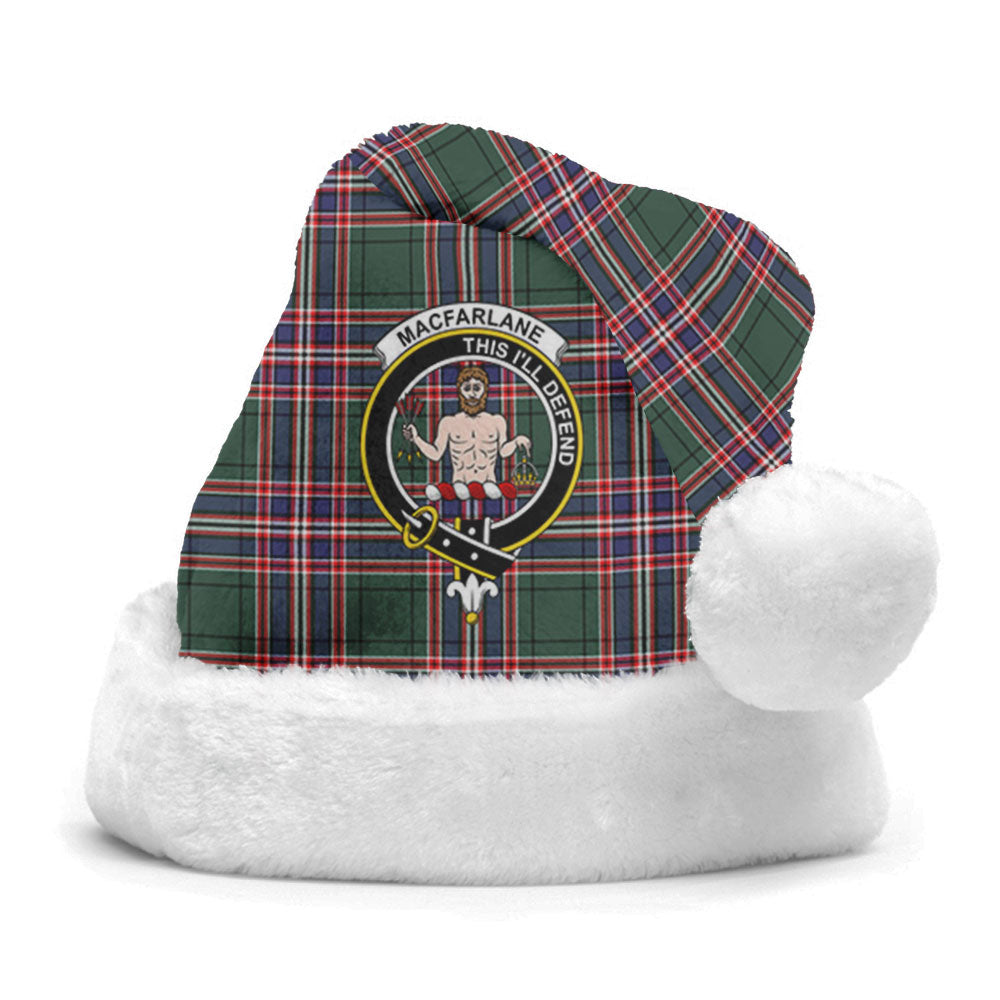 MacFarlane Hunting Modern Tartan Crest Christmas Hat