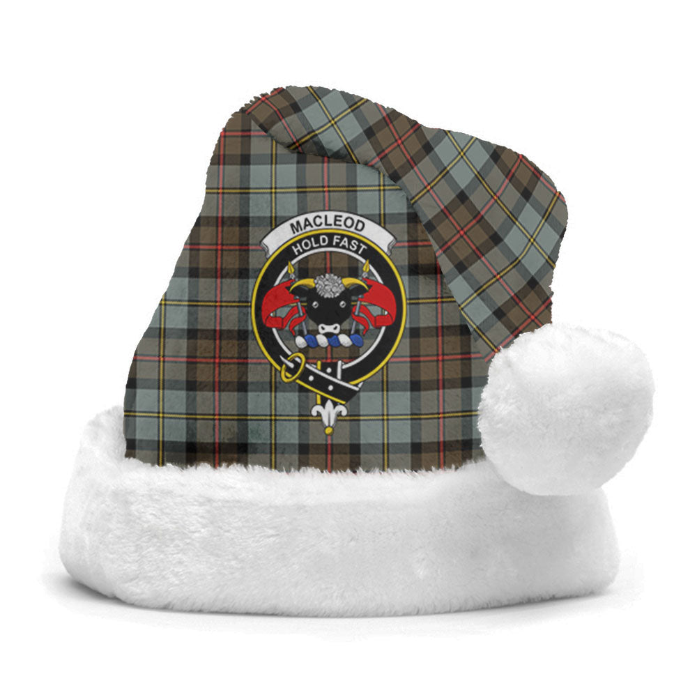 MacLeod of Harris Weathered Tartan Crest Christmas Hat