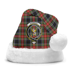 Stewart Black Tartan Crest Christmas Hat