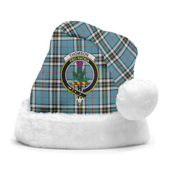 Thomson Blue Tartan Crest Christmas Hat