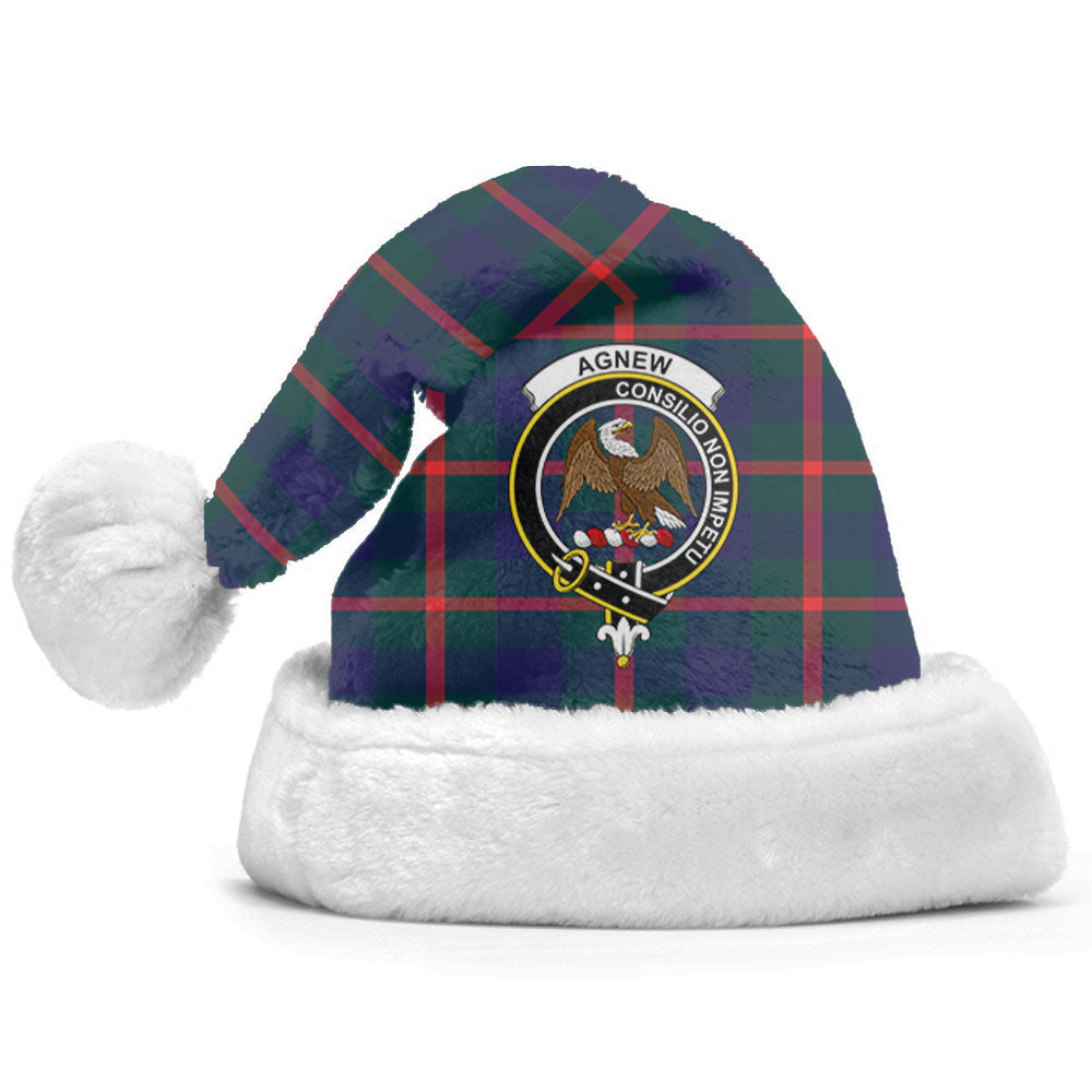 Agnew Modern Tartan Crest Christmas Hat