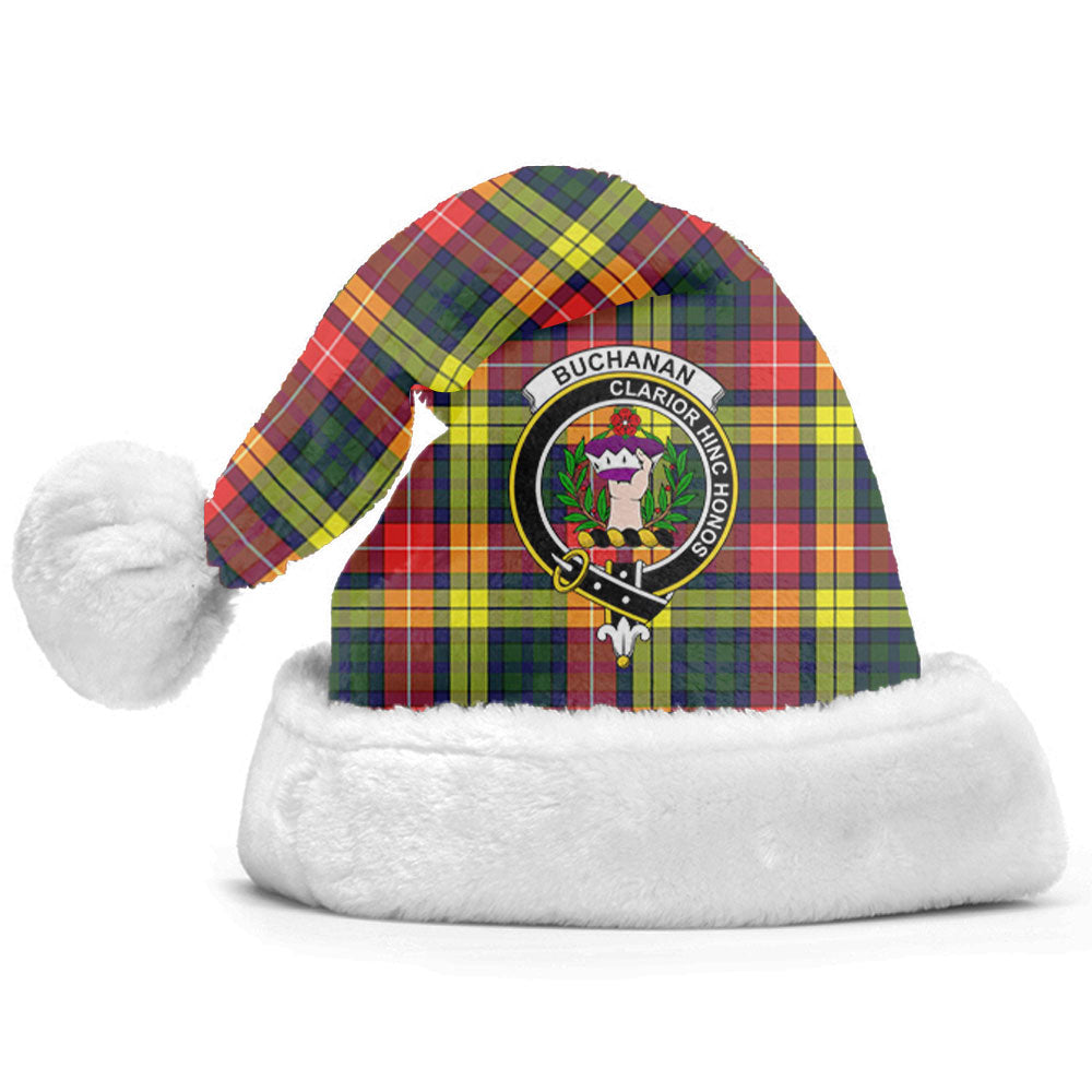 Buchanan Modern Tartan Crest Christmas Hat