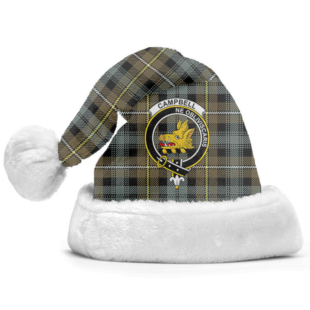 Campbell Argyll Weathered Tartan Crest Christmas Hat