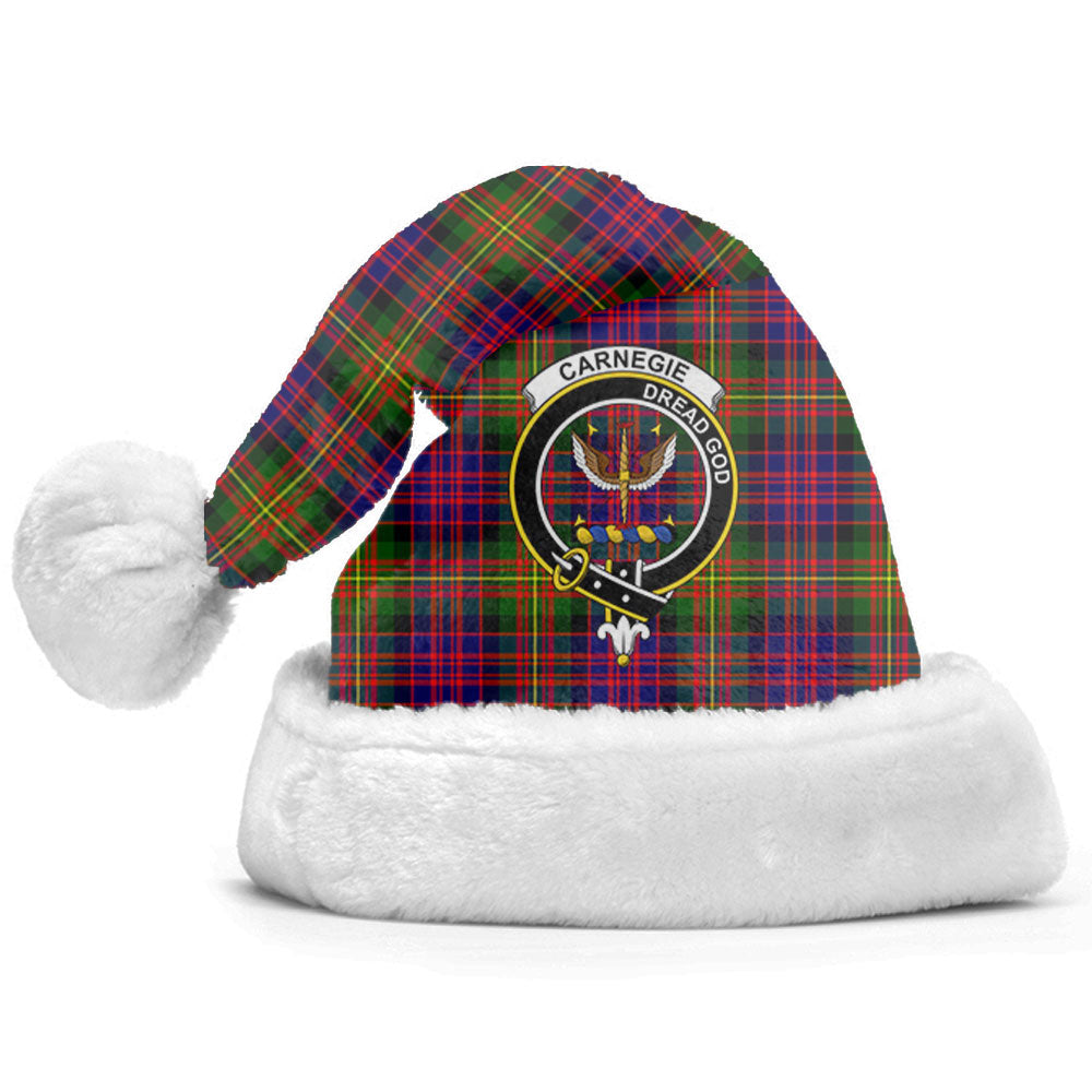 Carnegie Modern Tartan Crest Christmas Hat