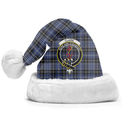 Clark Modern Tartan Crest Christmas Hat