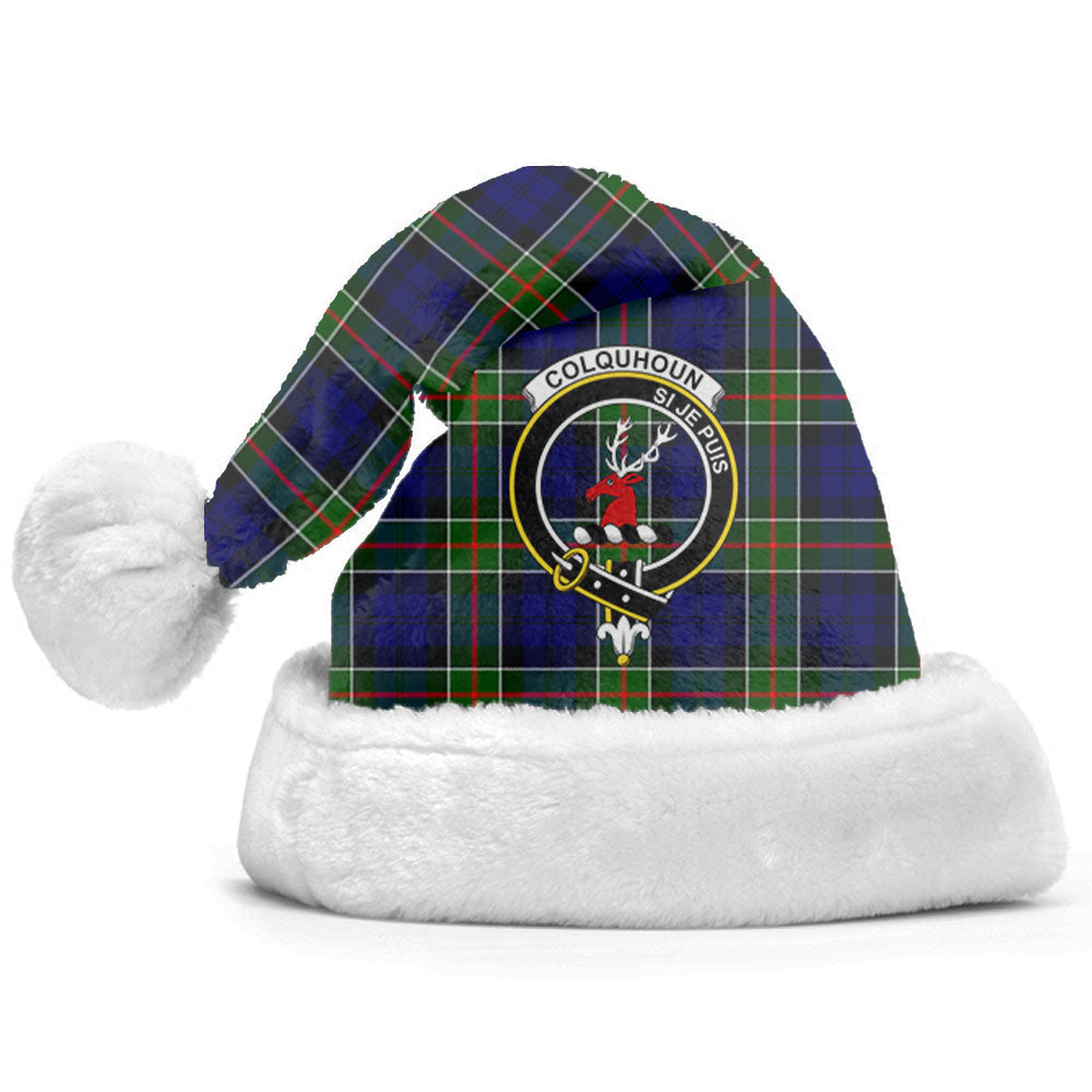 Colquhoun Modern Tartan Crest Christmas Hat