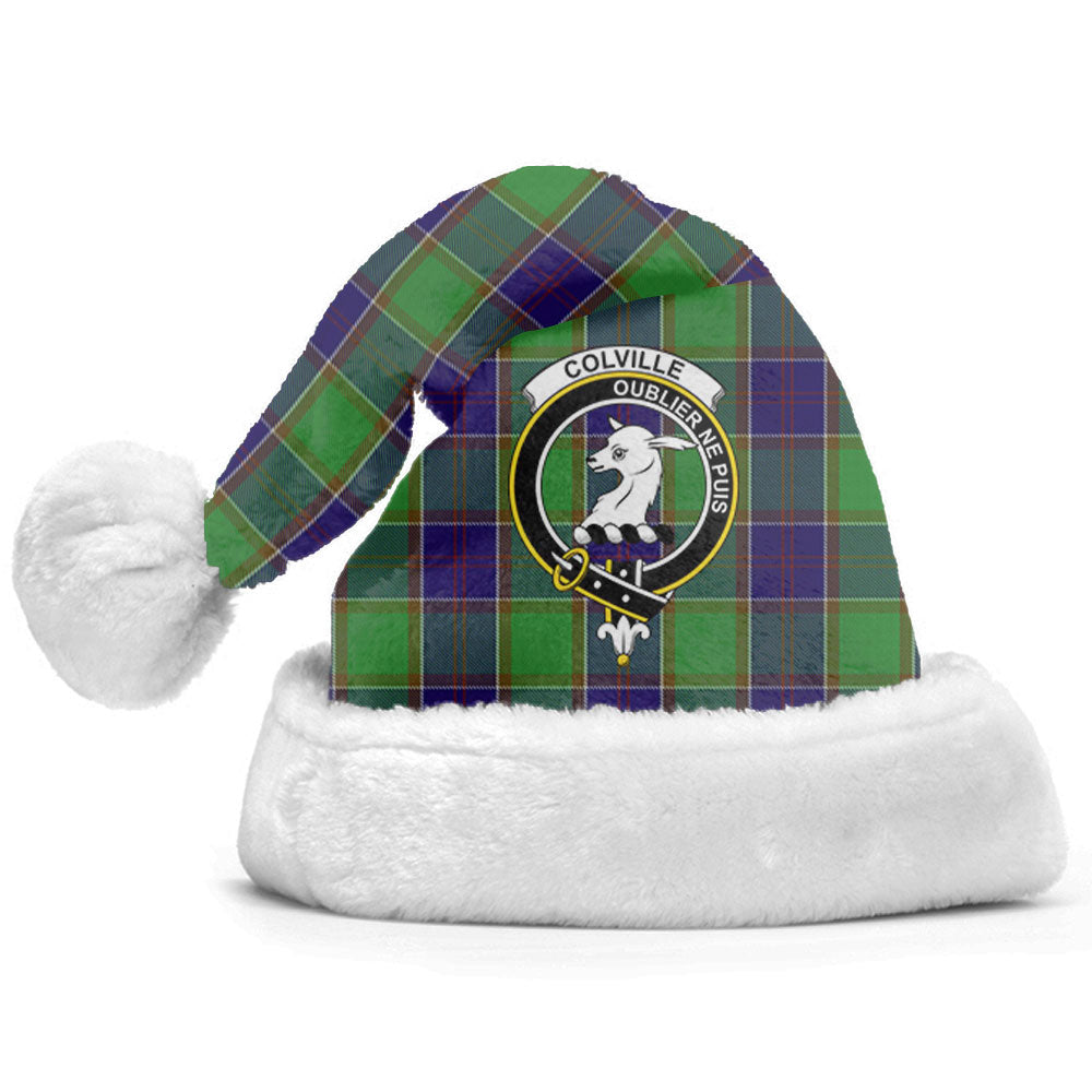 Colville Tartan Crest Christmas Hat