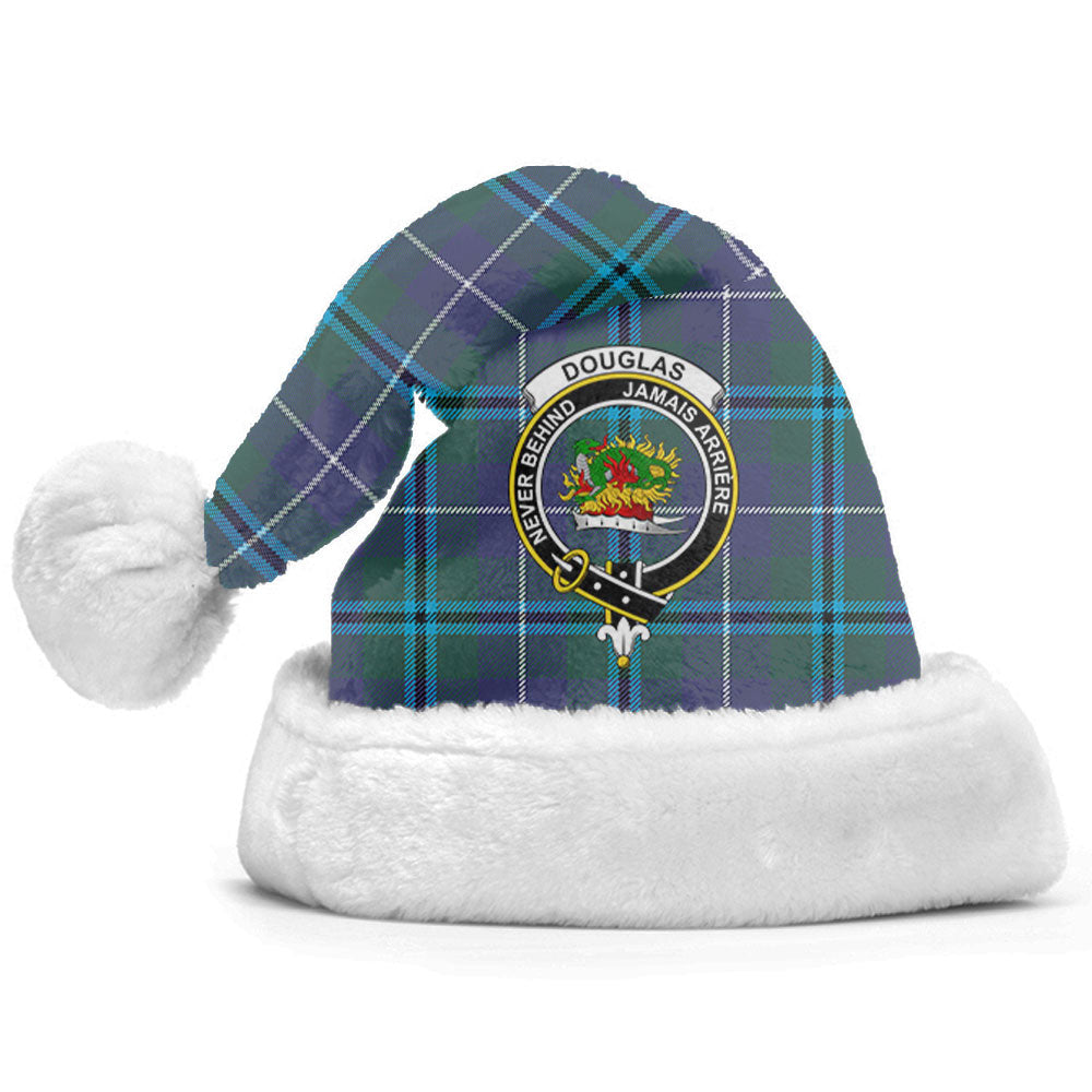 Douglas Modern Tartan Crest Christmas Hat