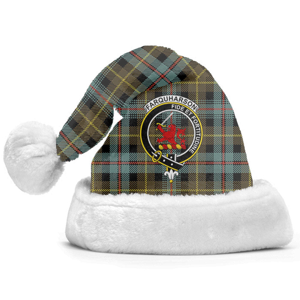 Farquharson Weathered Tartan Crest Christmas Hat