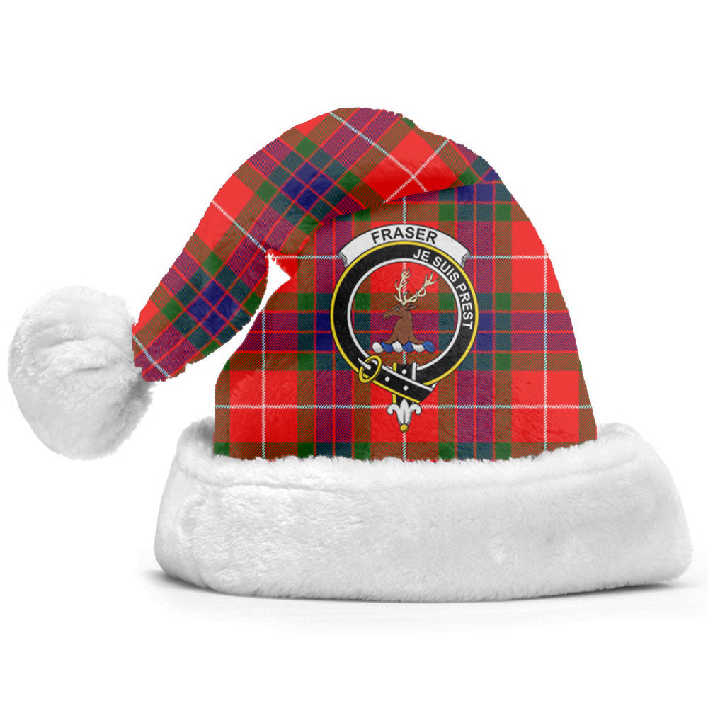 Fraser (of Lovat) Modern Tartan Crest Christmas Hat