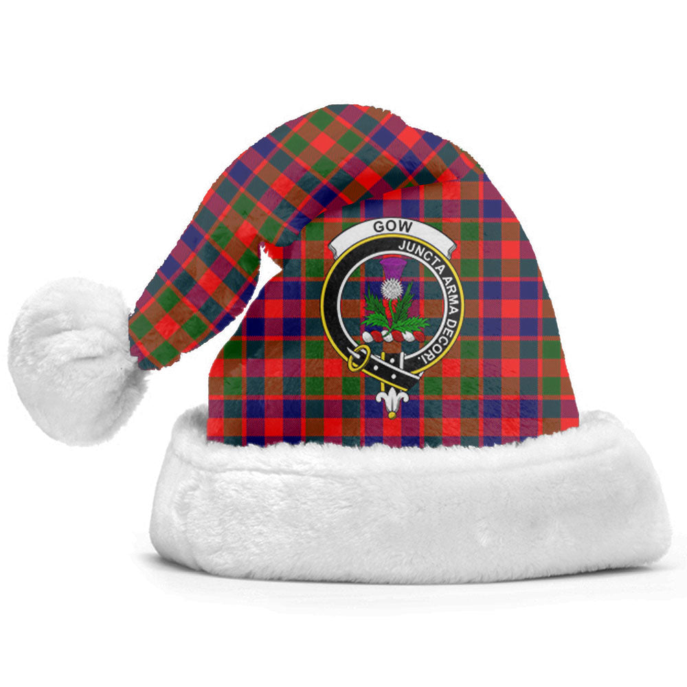 Gow (of Skeoch) Tartan Crest Christmas Hat