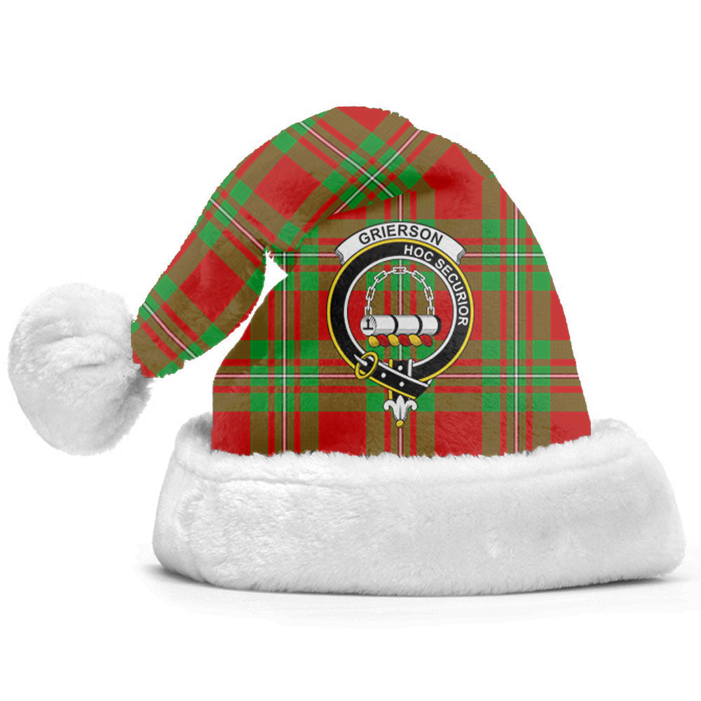 Grierson Tartan Crest Christmas Hat