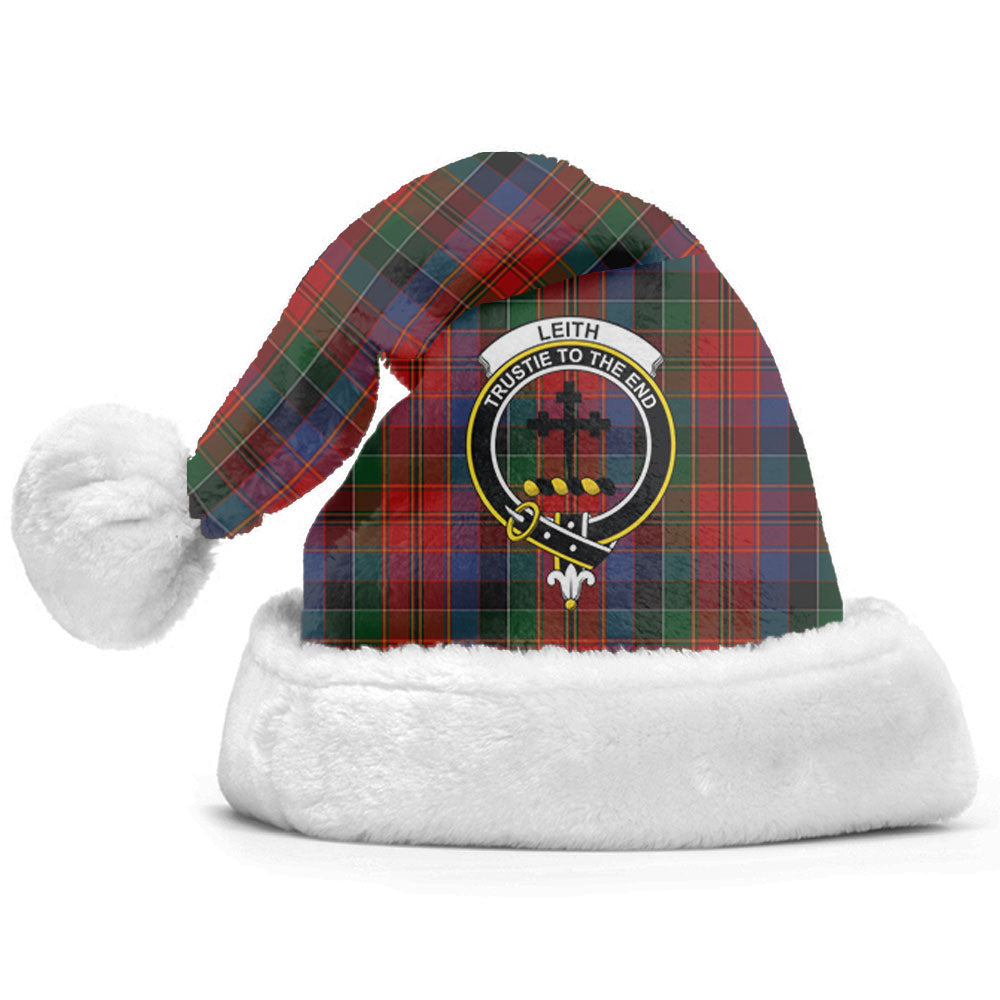 Leith Tartan Crest Christmas Hat