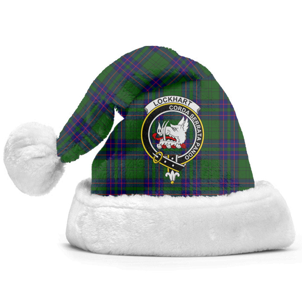 Lockhart Modern Tartan Crest Christmas Hat