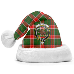 Pollock Tartan Crest Christmas Hat