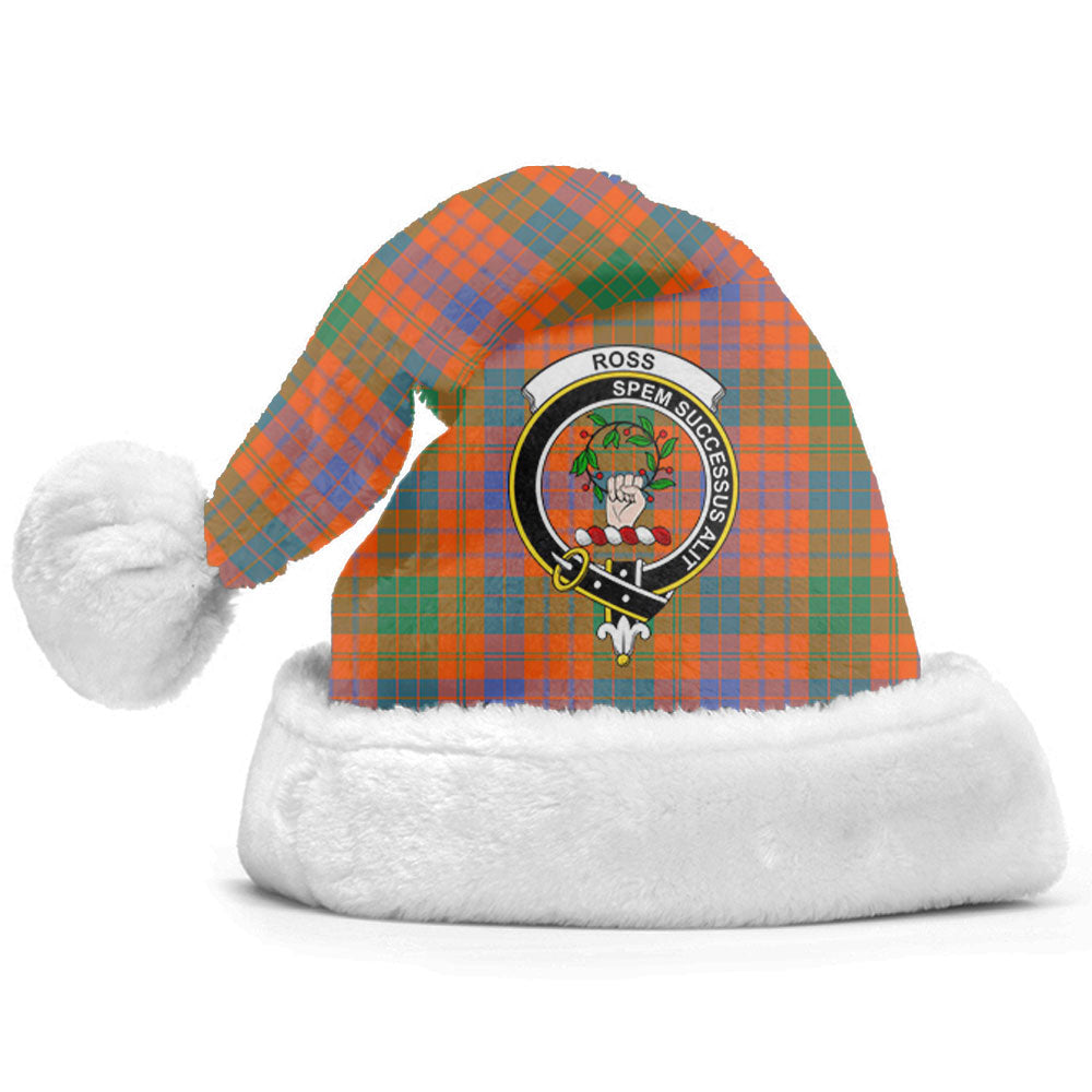 Ross Ancient Tartan Crest Christmas Hat