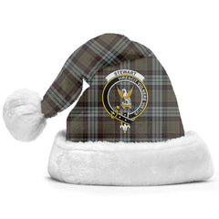 Stewart Old Weathered Tartan Crest Christmas Hat