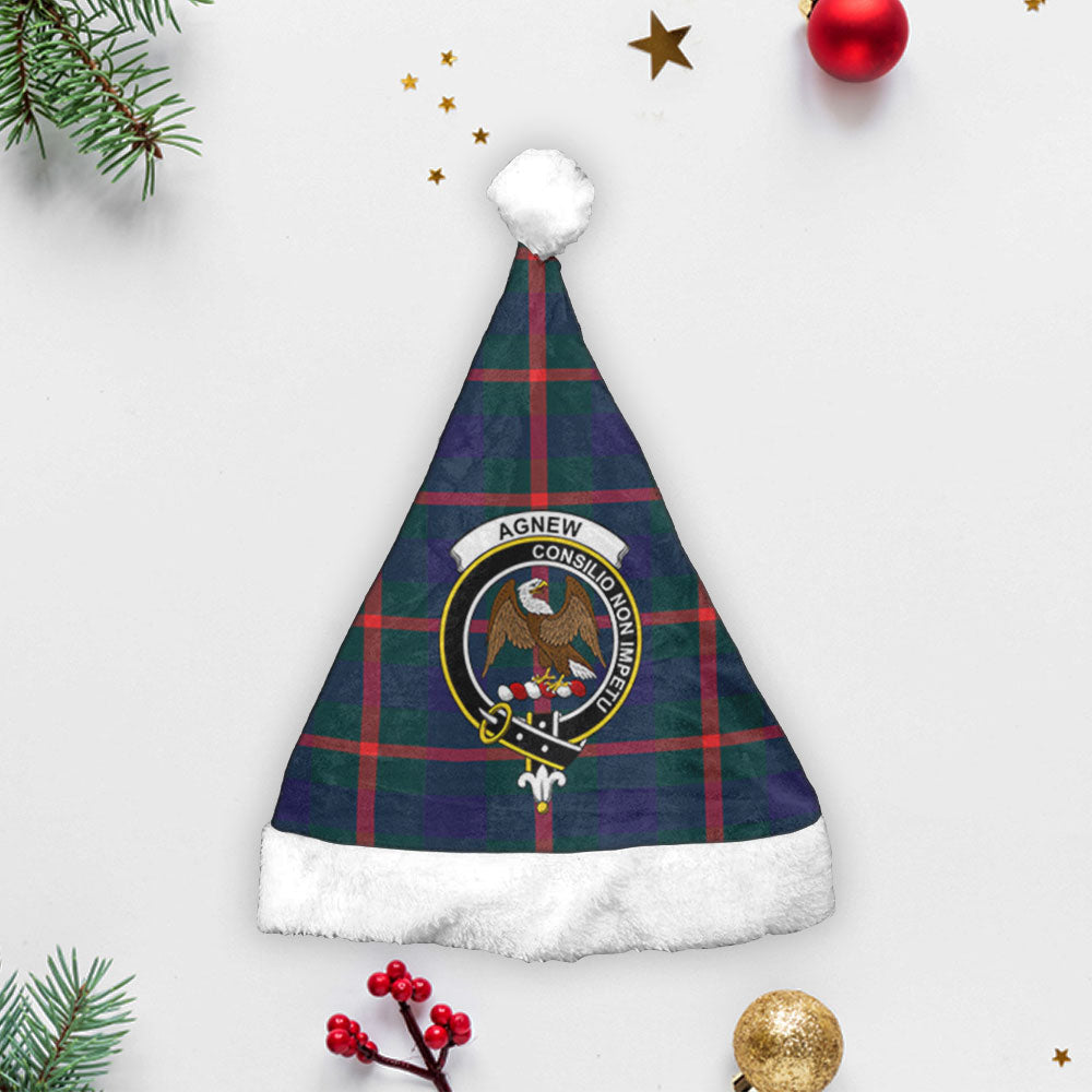 Agnew Modern Tartan Crest Christmas Hat