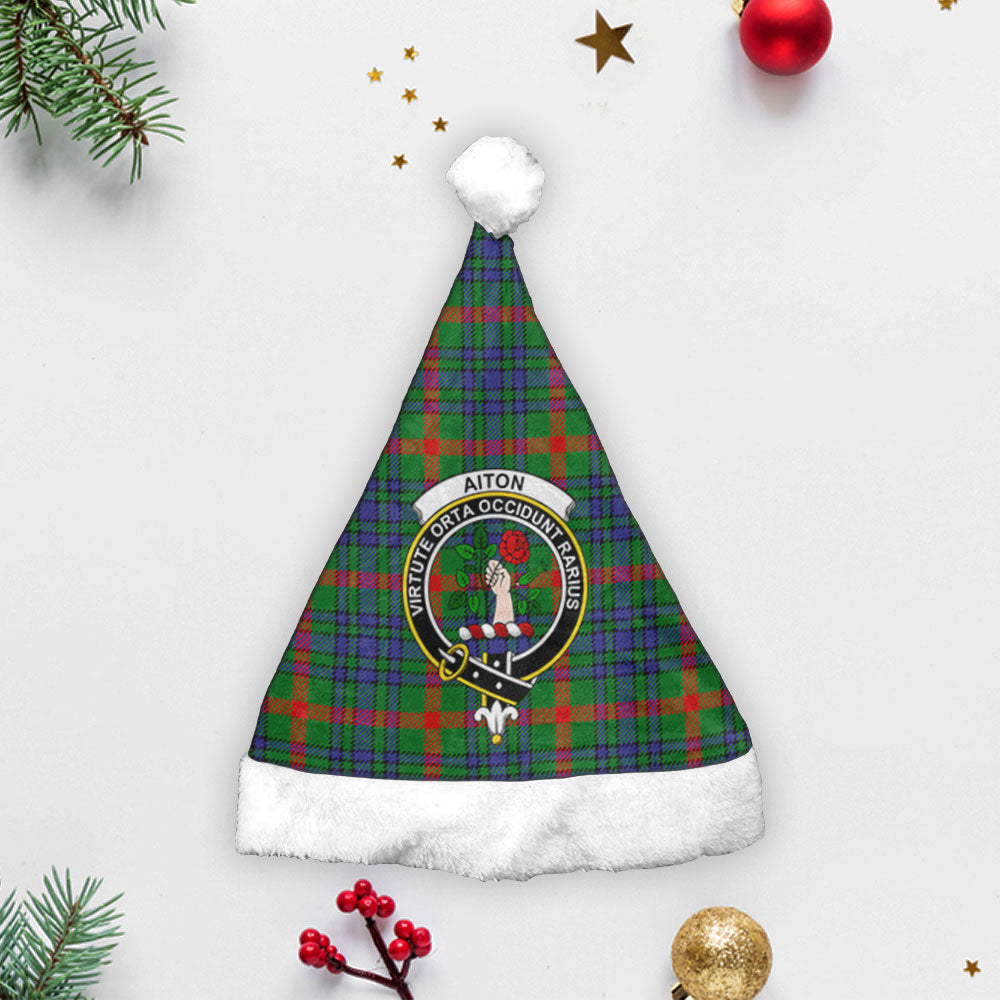 Aiton Tartan Crest Christmas Hat