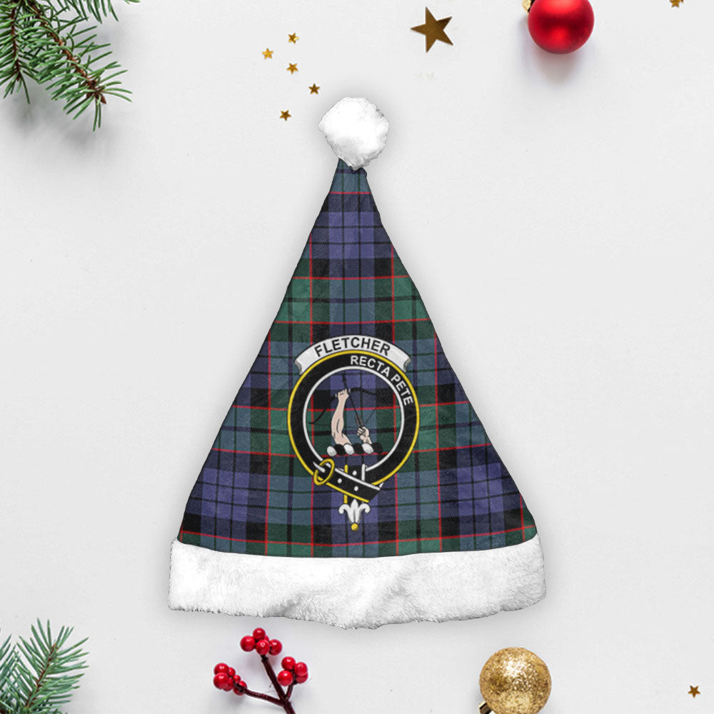 Fletcher Modern Tartan Crest Christmas Hat