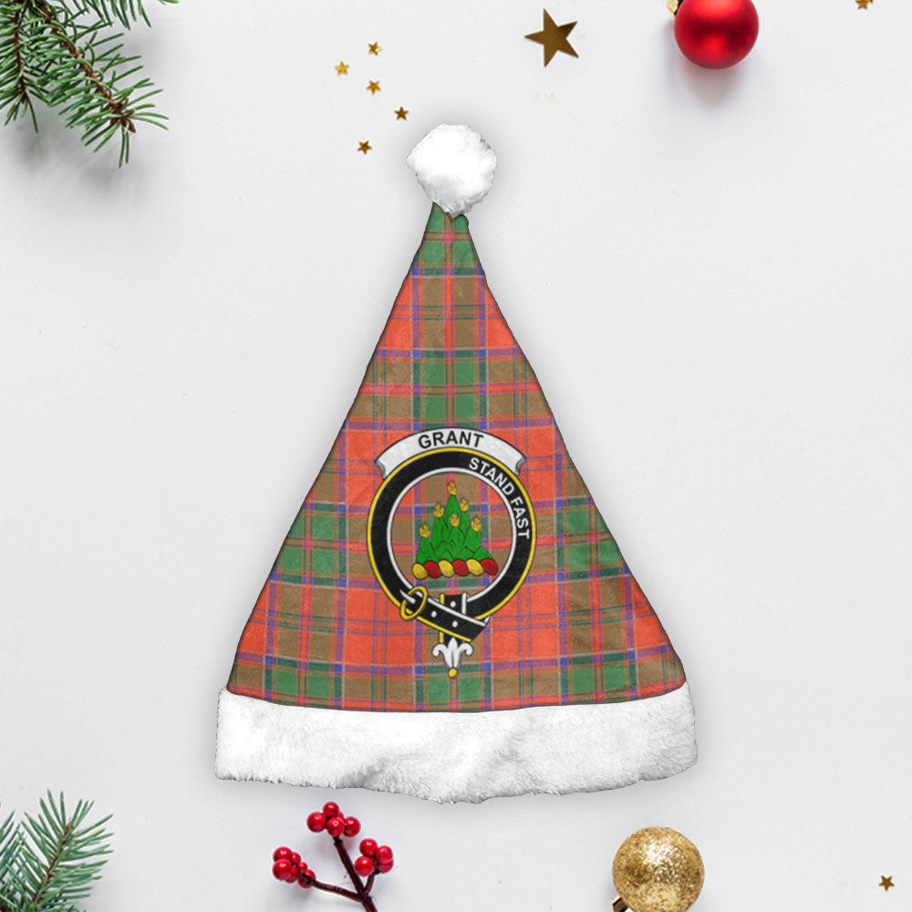 Grant Ancient Tartan Crest Christmas Hat