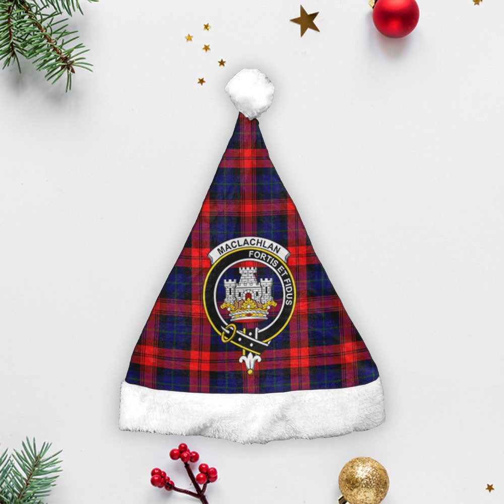 MacLachlan Modern Tartan Crest Christmas Hat