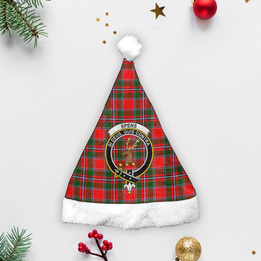 Spens (or Spence) Tartan Crest Christmas Hat