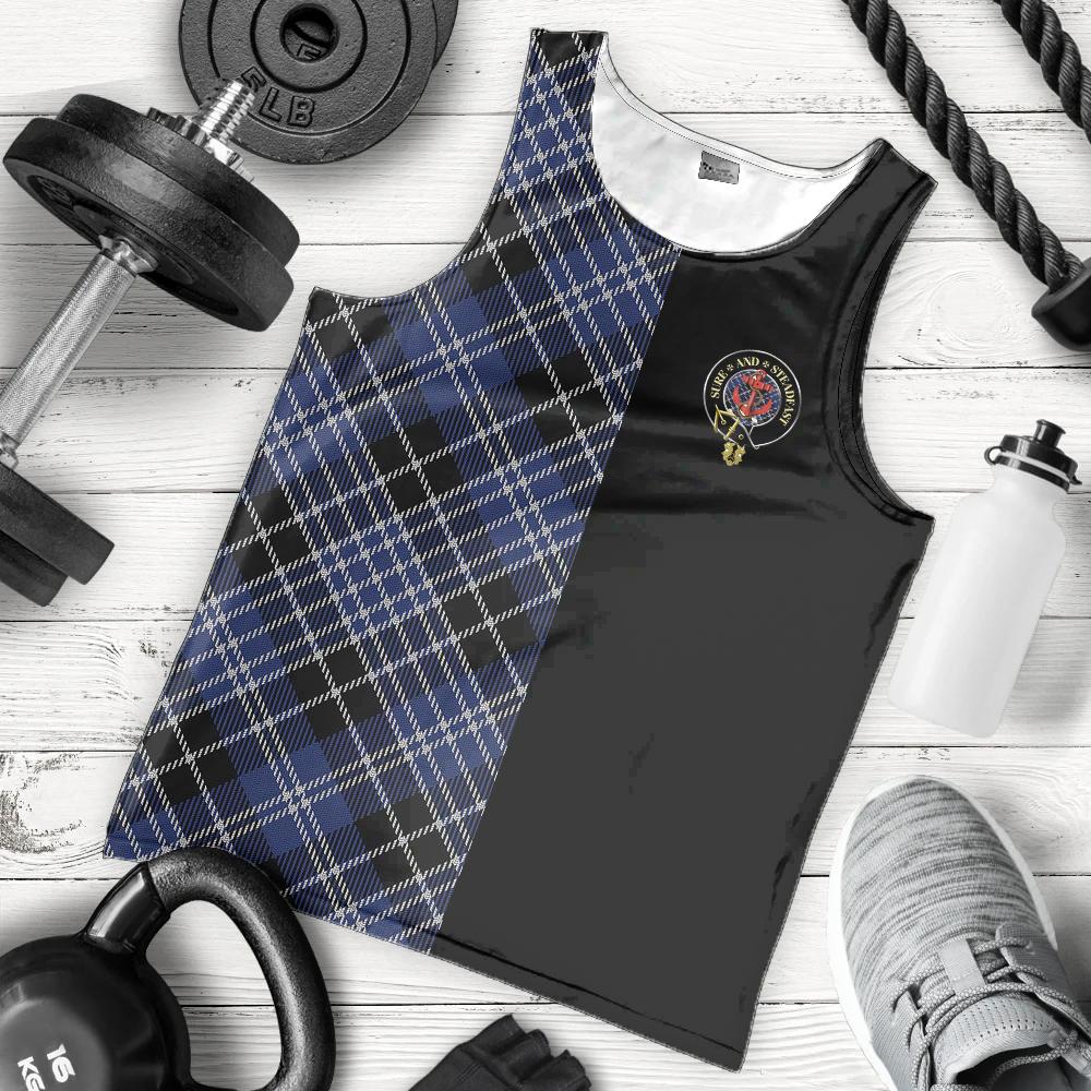 Clark Tartan Crest Men's Tank Top - Cross Style