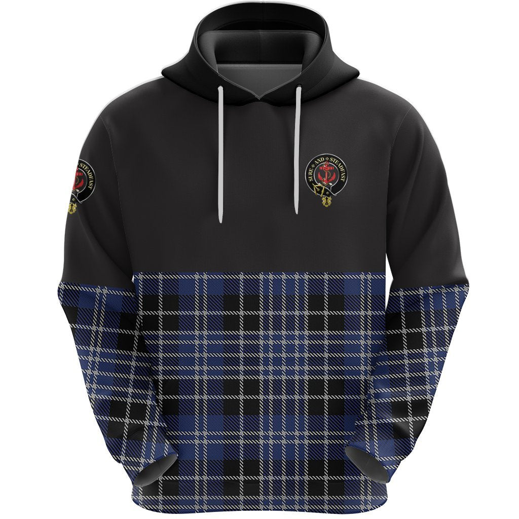 Clark Clan Half Of Tartan Hoodie