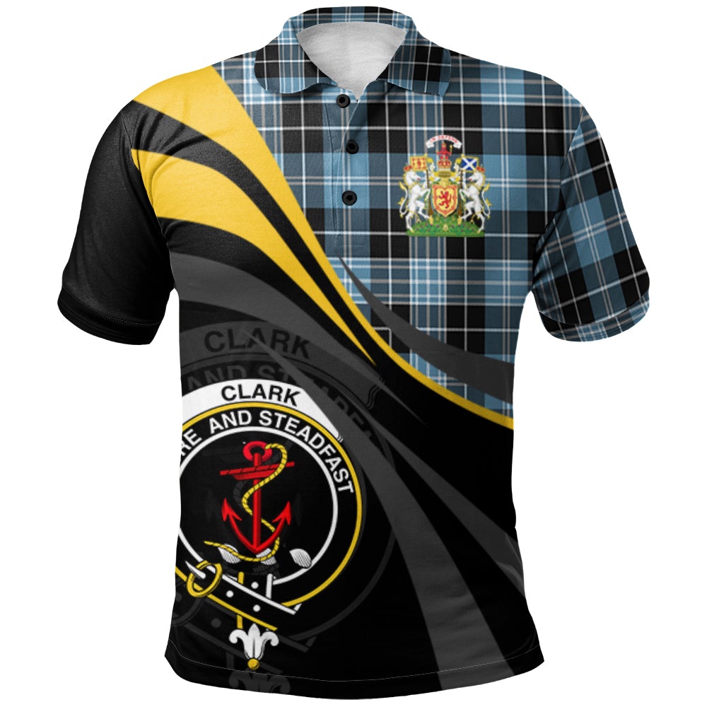 Clark Ancient Tartan Polo Shirt - Royal Coat Of Arms Style