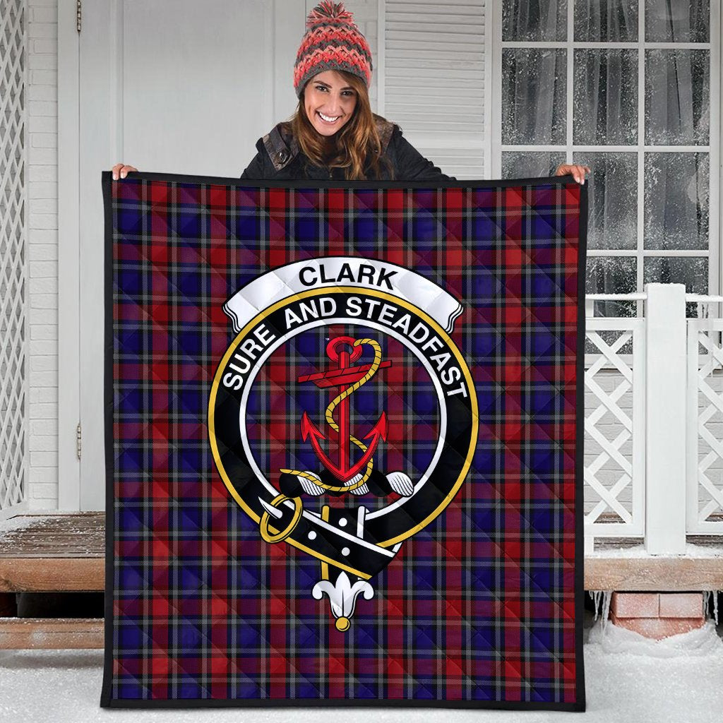 Clark Red Tartan Crest Quilt
