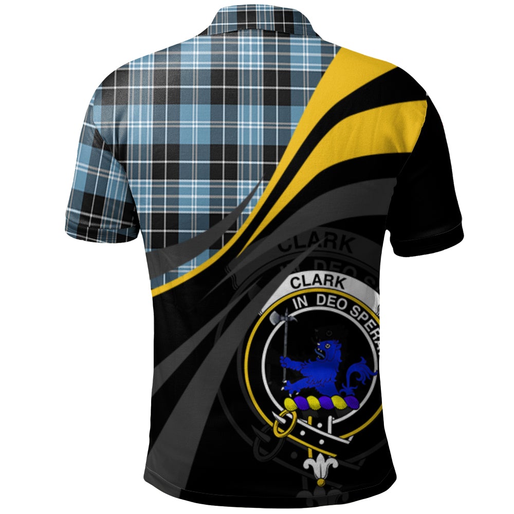Clark (Lion) Ancient Tartan Polo Shirt - Royal Coat Of Arms Style