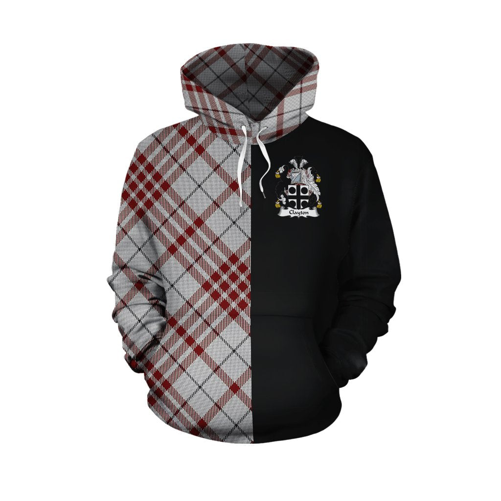 Clayton Tartan Hoodie Half of Me - Cross Style