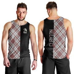 Clayton Tartan Crest Men's Tank Top - Cross Style