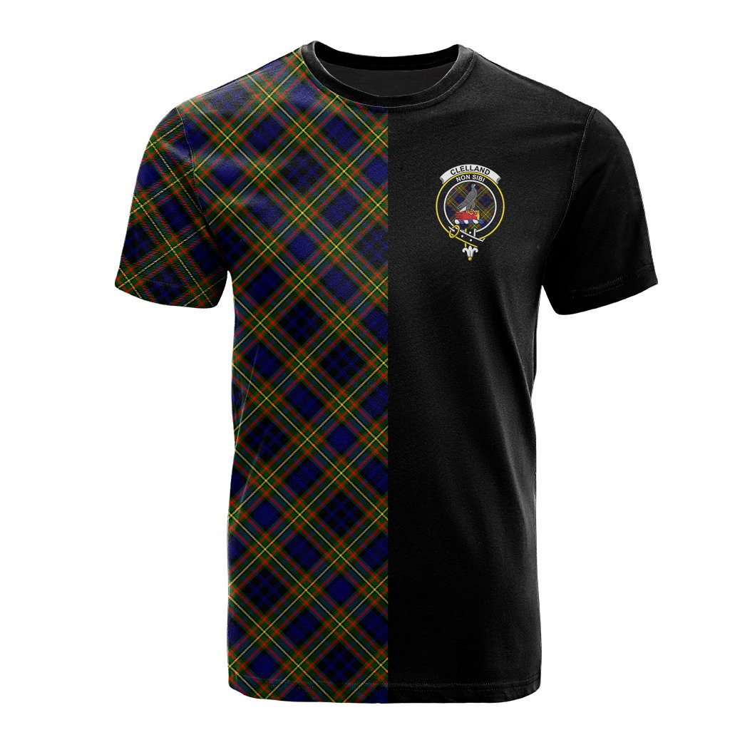 Clelland Modern Tartan T-Shirt Half of Me - Cross Style