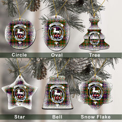 Cochrane Tartan Christmas Ceramic Ornament - Snow Style