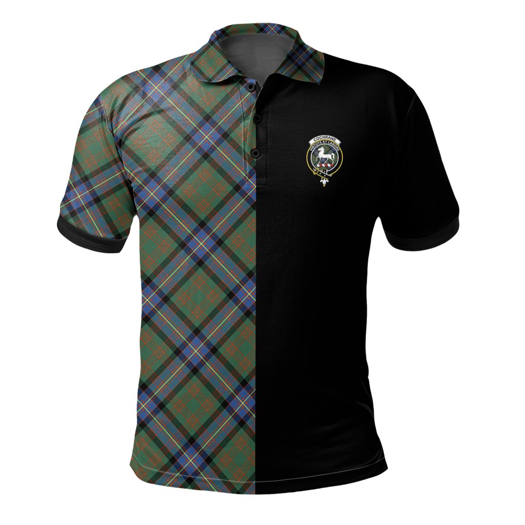 Cochrane Ancient Tartan Polo Shirt Half of Me - Cross Style