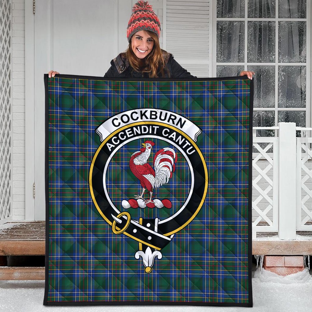 Cockburn Ancient Tartan Crest Quilt
