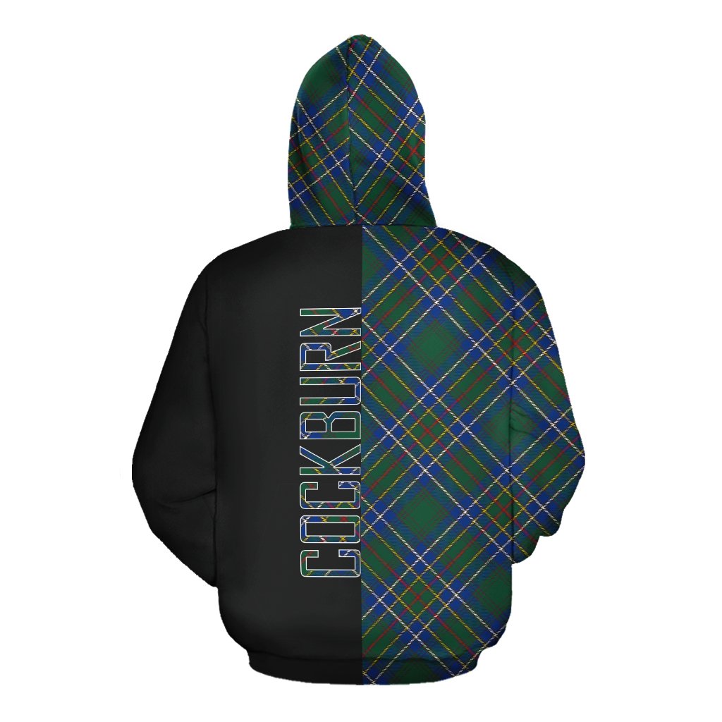 Cockburn Ancient Tartan Hoodie Half of Me - Cross Style