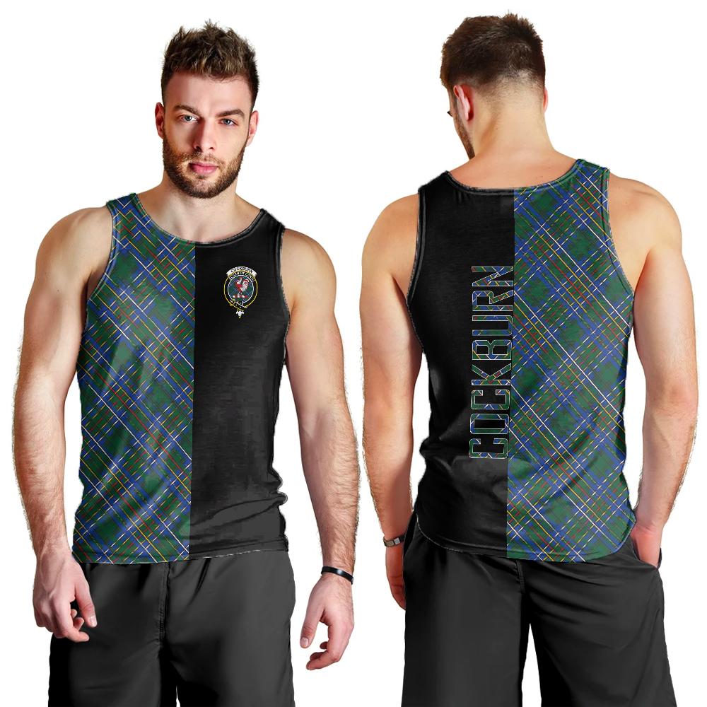 Cockburn Ancient Tartan Crest Men's Tank Top - Cross Style