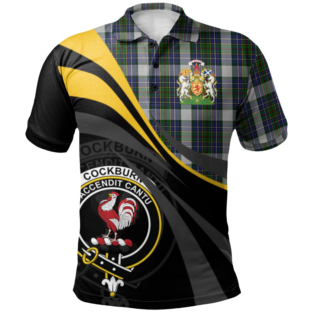 Cockburn of Ormiston Dress Tartan Polo Shirt - Royal Coat Of Arms Style