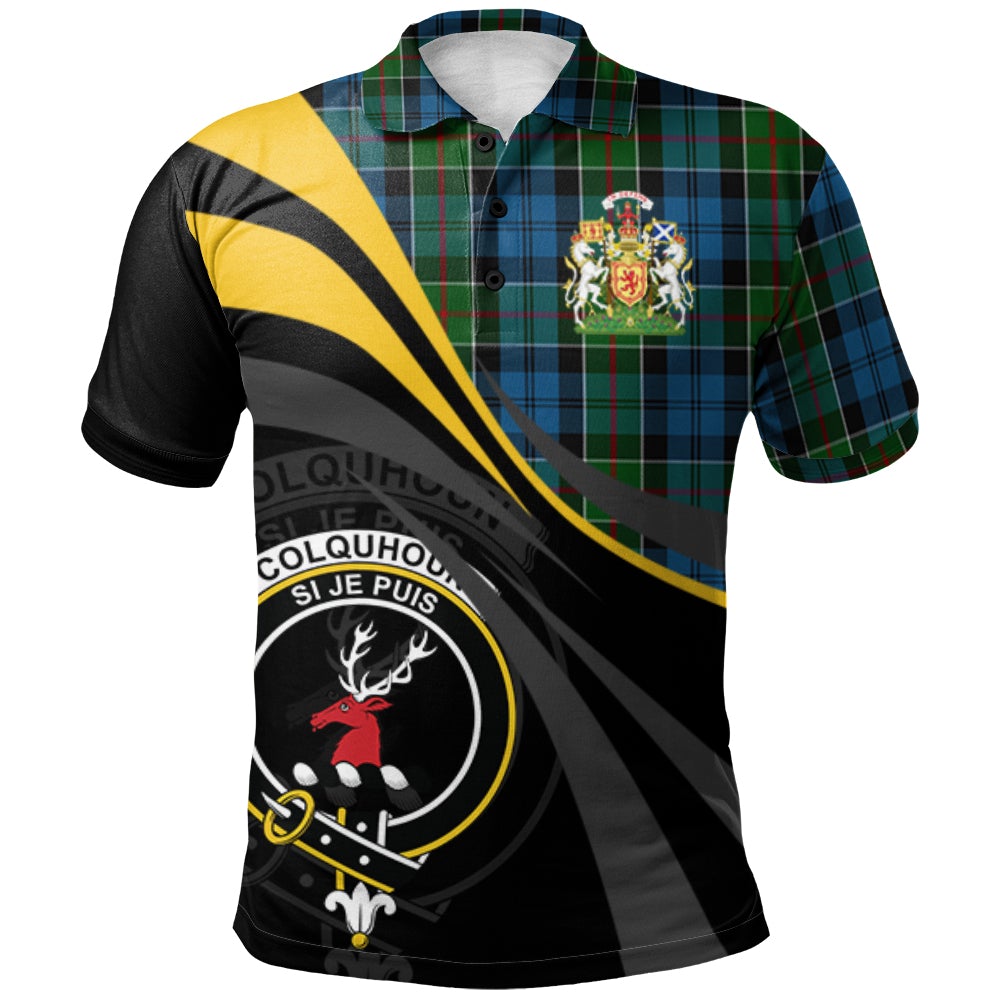 Colquhoun 02 Tartan Polo Shirt - Royal Coat Of Arms Style