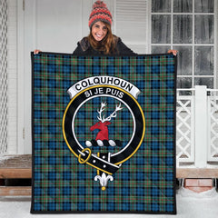 Colquhoun Ancient Tartan Crest Quilt